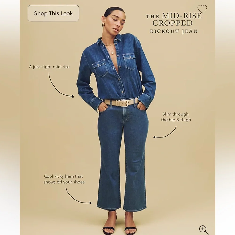 NWT J Crew Tall mid-rise kickout jean